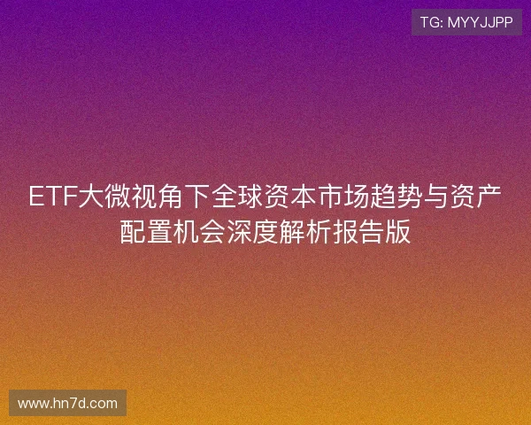ETF大微视角下全球资本市场趋势与资产配置机会深度解析报告版